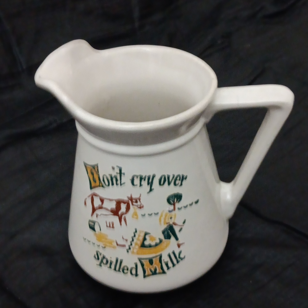 Vintage Advertising  Monmouth Milk Pitcher